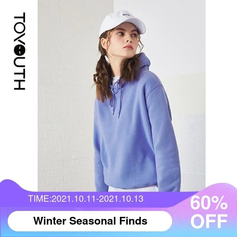 Toyouth Women Pullovers Sweatshirt with Hat 2021 Winter Round Neck Loose Hoodies Multi Color Fleece Lined Casual All Match Top
Toyouth Women Pullovers Sweatshirt with Hat 2021 Winter Round Neck Loose Hoodies Multi Color Fleece Lined Casual All Match Top
