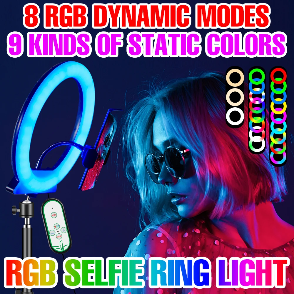 Led Video Ring Light RGB Live Streaming Round Ringlight USB Profissional Selfie Photography Fill Lamp Makeup Fill Night Light
Led Video Ring Light RGB Live Streaming Round Ringlight USB Profissional Selfie Photography Fill Lamp Makeup Fill Night Light