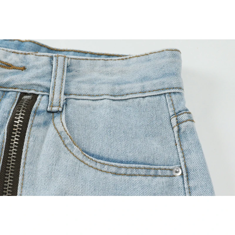 2021 Summer Hot Selling Women Denim Shorts Korean Streetwear Style High Waist Wide Leg Zipper Deaign Straight Jeans Shorts Lady
2021 Summer Hot Selling Women Denim Shorts Korean Streetwear Style High Waist Wide Leg Zipper Deaign Straight Jeans Shorts Lady