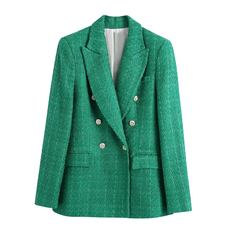 Evfer Women Fashion Double Breasted 2021 Za Slim Autumn Solid Outwear Office Lady Casual Green Thick Woolen Long Jacket Blazers
Evfer Women Fashion Double Breasted 2021 Za Slim Autumn Solid Outwear Office Lady Casual Green Thick Woolen Long Jacket Blazers
