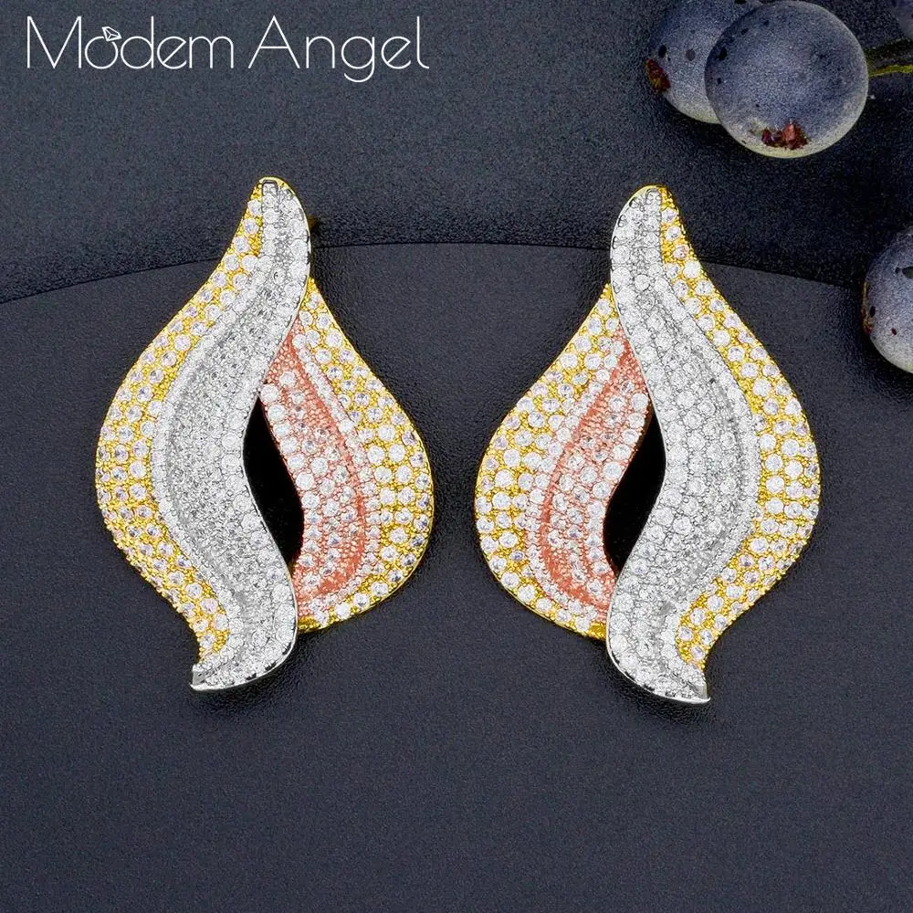 Роскошные женские серьги ModemAngel с листьями из микрофианита, свадебные серьги для помолвки, ювелирные изделия
Роскошные женские серьги ModemAngel с листьями из микрофианита, свадебные серьги для помолвки, ювелирные изделия