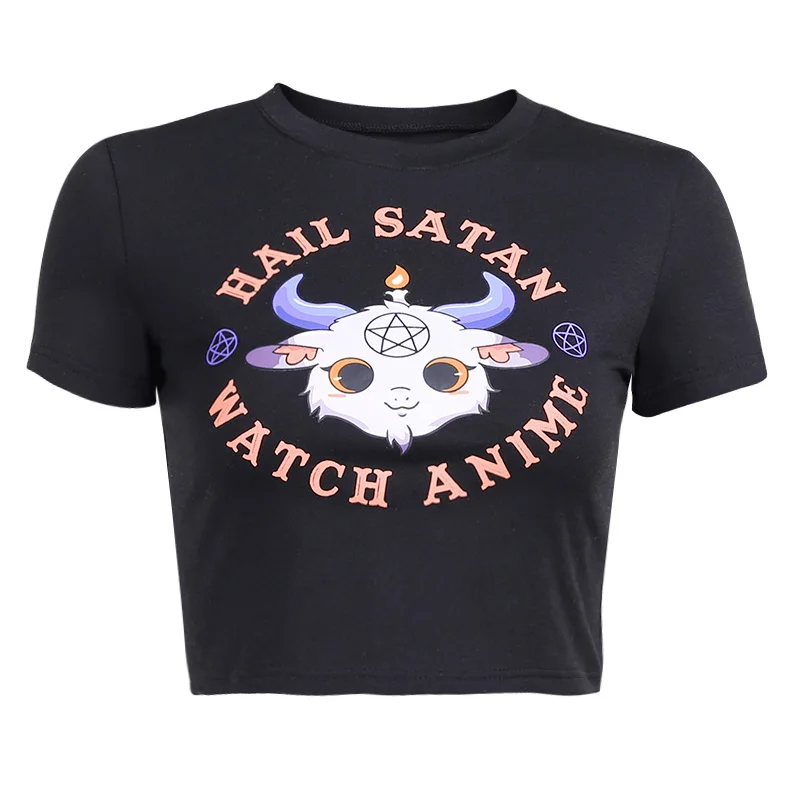 InstaHot Y2K Harajuku T Shirt Short Sleeve Gothic Sexy Streetwear 2021 Summer Casual Cropped Top tshirt Black Cartoon Print Tee
InstaHot Y2K Harajuku T Shirt Short Sleeve Gothic Sexy Streetwear 2021 Summer Casual Cropped Top tshirt Black Cartoon Print Tee