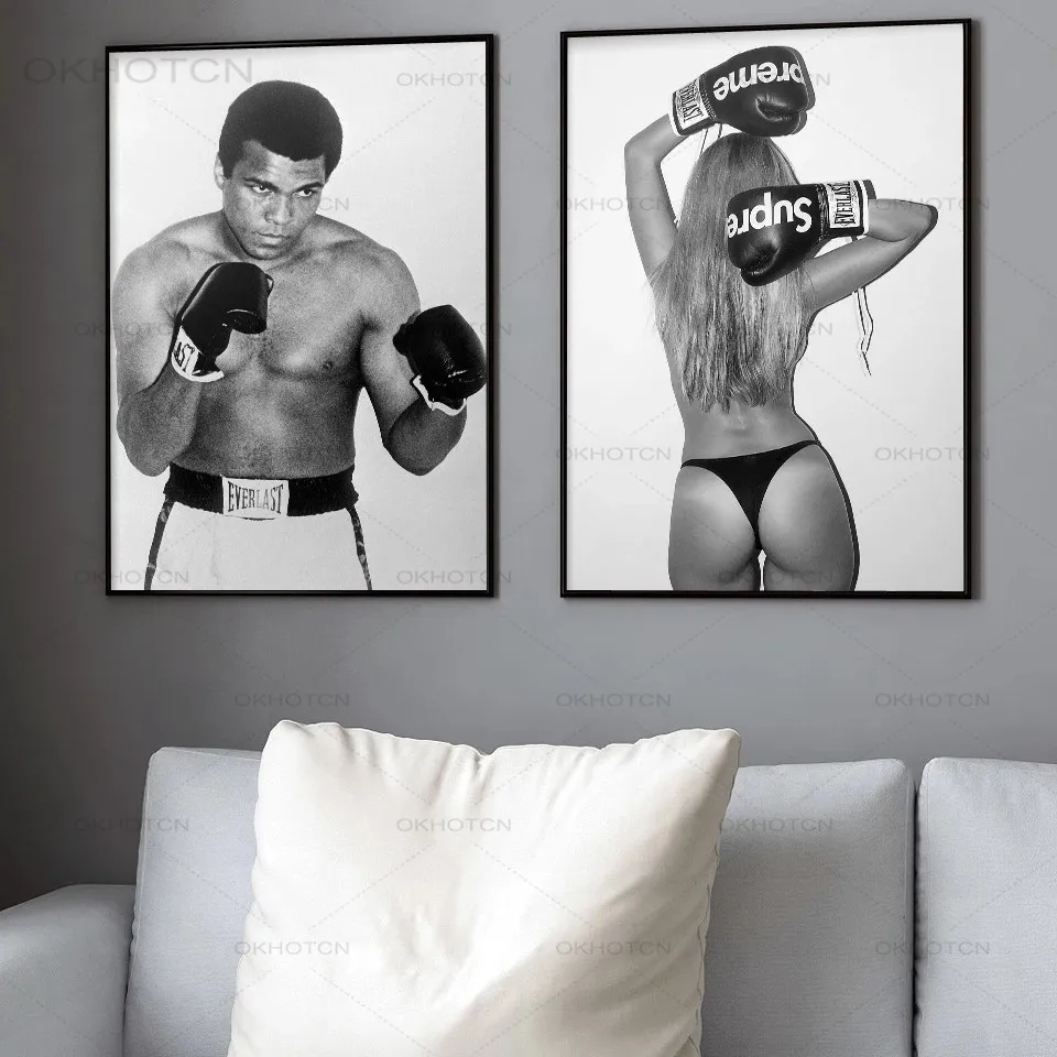 Muhammad Ali Poster Modern Home Decor Sexy Woman Canvas Painting Nordic Boxing Sport Wall Art Picture Black and White Decoration
Muhammad Ali Poster Modern Home Decor Sexy Woman Canvas Painting Nordic Boxing Sport Wall Art Picture Black and White Decoration