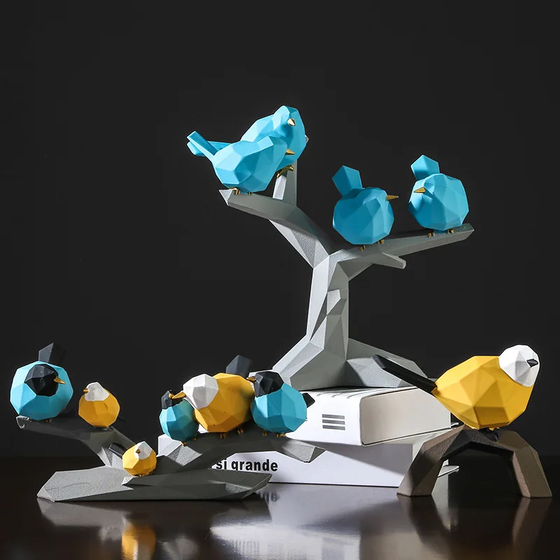 Nordic 3D Origami Sparrow Bird Birds Desk Ornaments Living Room Sculpture Home Decoration Decor Modern Resin Crafts Gift Blue
Nordic 3D Origami Sparrow Bird Birds Desk Ornaments Living Room Sculpture Home Decoration Decor Modern Resin Crafts Gift Blue