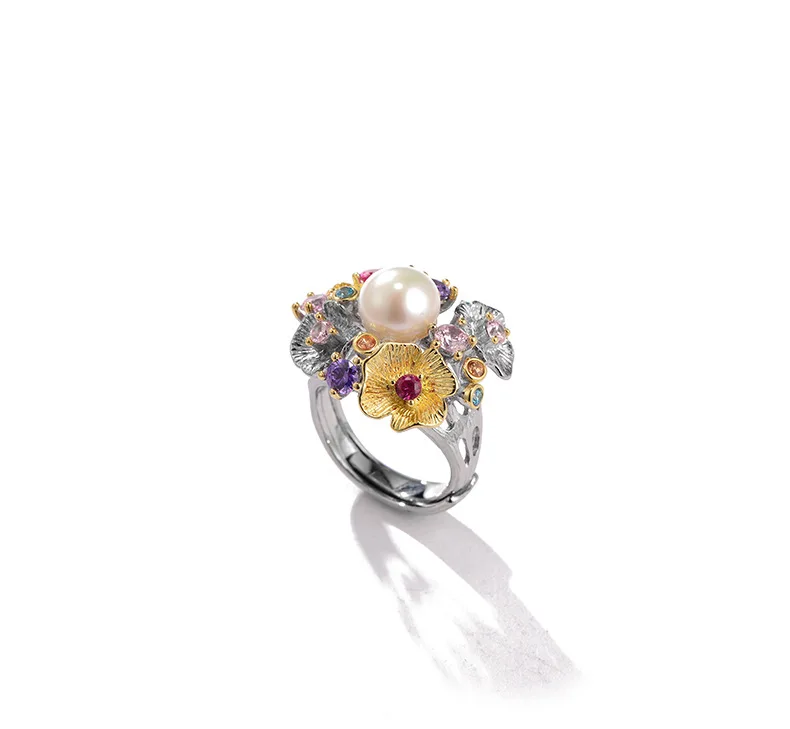S925 Silver Women's Artificial Freshwater Pearl Ring Women's Adjustable Forefinger Ring Jewelry
S925 Silver Women's Artificial Freshwater Pearl Ring Women's Adjustable Forefinger Ring Jewelry