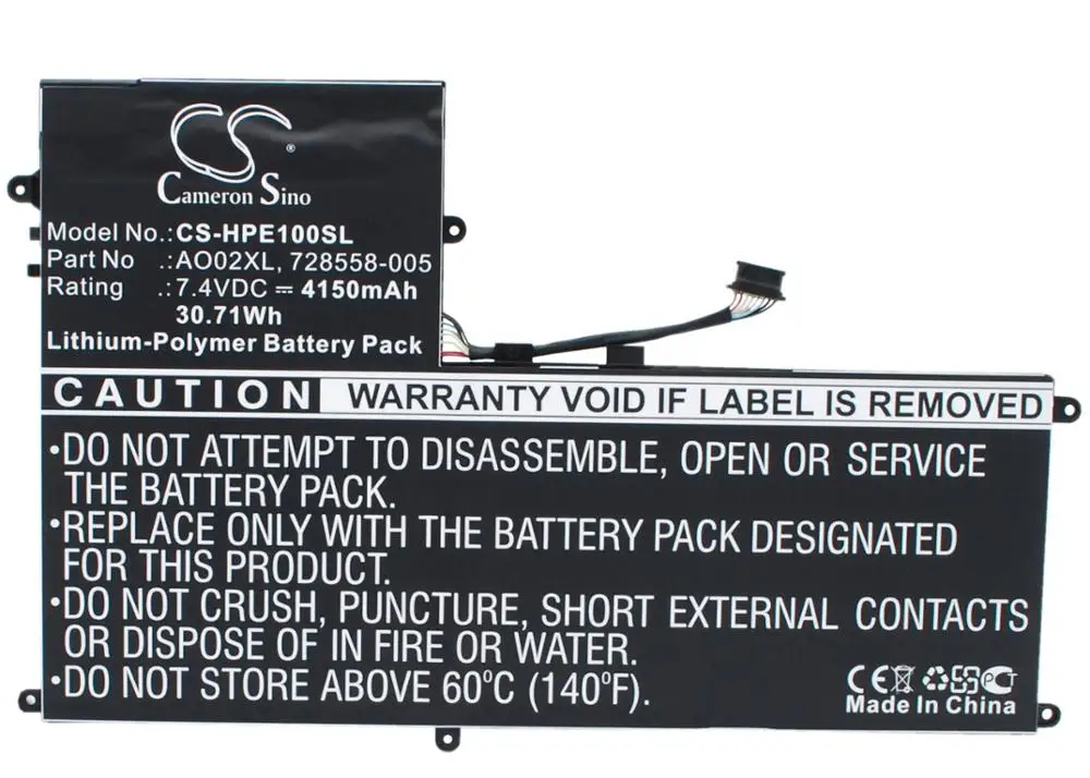 cameron sino for HP ElitePad 1000 G2 F1Q77EA J4M73PA#ABG J5N62UT AO02030XL AO02XL HSTNN-LB50 battery
cameron sino for HP ElitePad 1000 G2 F1Q77EA J4M73PA#ABG J5N62UT AO02030XL AO02XL HSTNN-LB50 battery