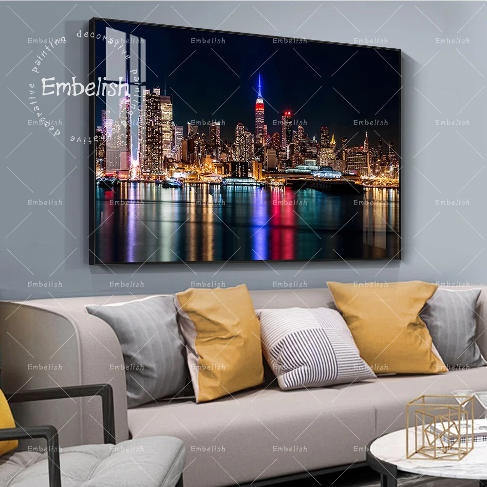 Embelish 1 Pieces New York City Nightscape Building HD Canvas Modular Painting Home Decor Wall Art Pictures For Living Room
Embelish 1 Pieces New York City Nightscape Building HD Canvas Modular Painting Home Decor Wall Art Pictures For Living Room