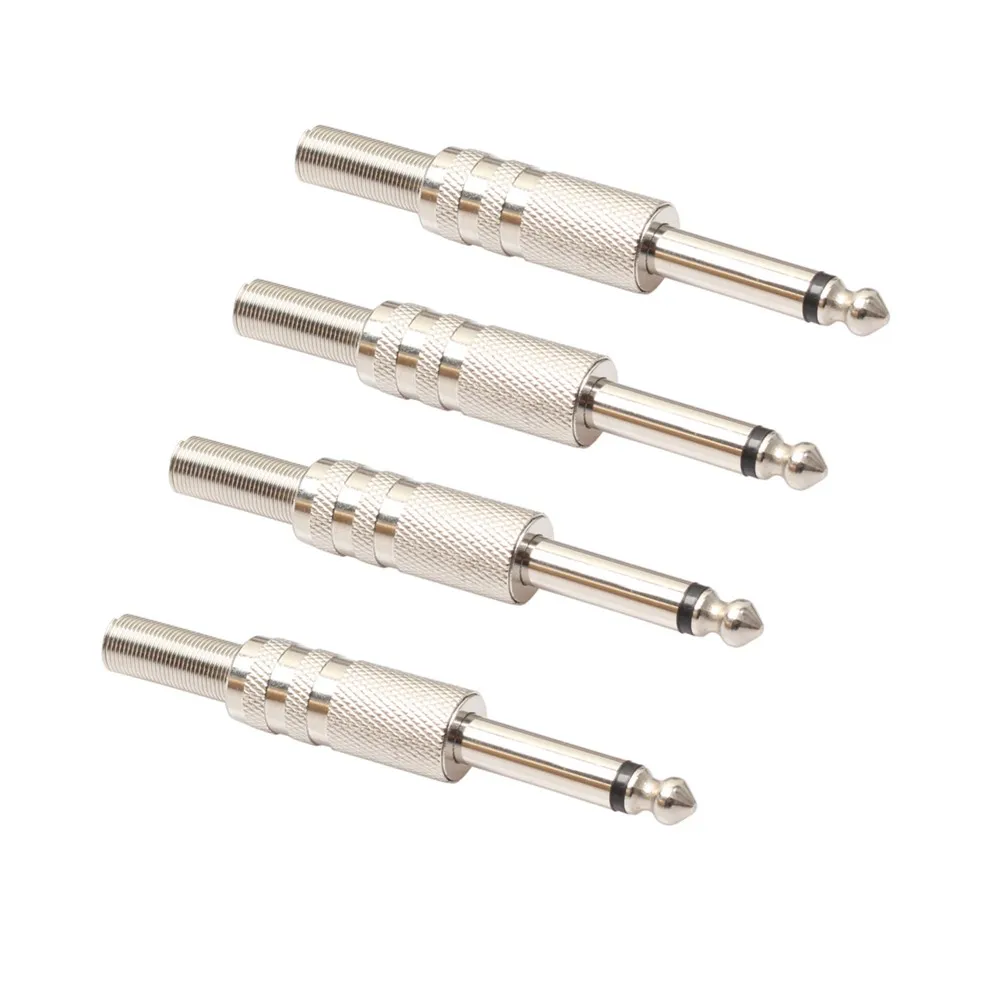 4Pcs 6.35mm Metal Mono Amplifier Plug 1/4Inch Microphone Audio Connector Jack Metal Plug-in Audio Connector For KTV
4Pcs 6.35mm Metal Mono Amplifier Plug 1/4Inch Microphone Audio Connector Jack Metal Plug-in Audio Connector For KTV