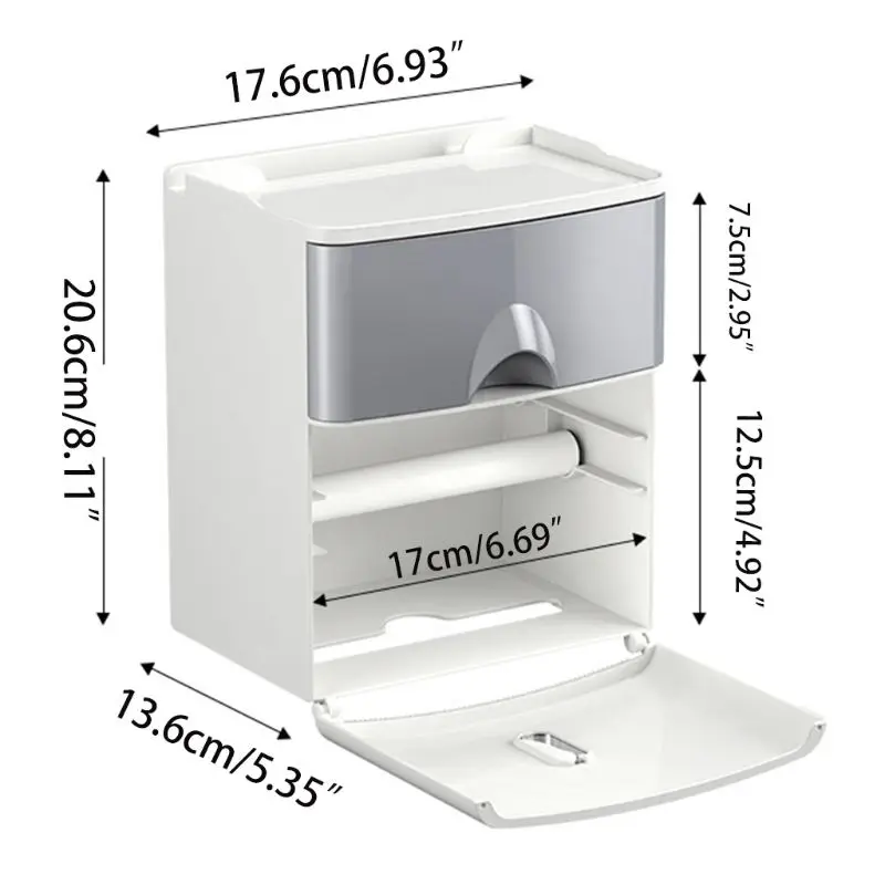 AXYE Toilet Paper Holder Wall Mounted Toilet Paper Holder with Shelf Bathroom Organizer Plastic Tissue Box Roll Paper Towel
AXYE Toilet Paper Holder Wall Mounted Toilet Paper Holder with Shelf Bathroom Organizer Plastic Tissue Box Roll Paper Towel