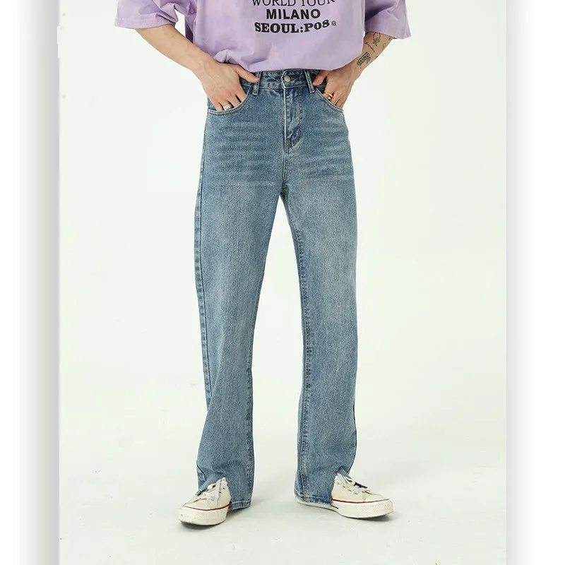 Fashion Streetwear Casual Straight Jeans Pant Style Denim Long Trousers Hem Broken Split Vintage Japan Korea Men Male Regular
Fashion Streetwear Casual Straight Jeans Pant Style Denim Long Trousers Hem Broken Split Vintage Japan Korea Men Male Regular