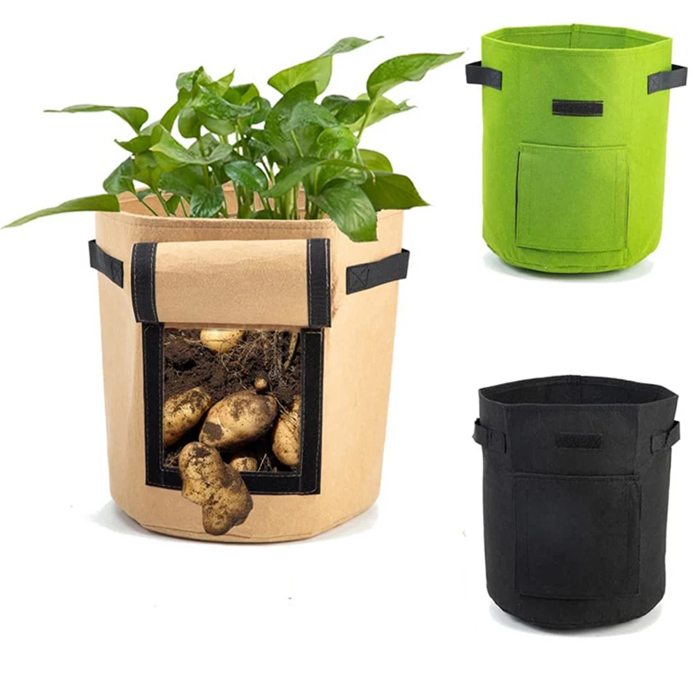 3 Size Felt Plant Grow Bags Nonwoven Fabric Garden Potato Pot Greenhouse Vegetable Growing Bags Moisturizing Vertical Tools
3 Size Felt Plant Grow Bags Nonwoven Fabric Garden Potato Pot Greenhouse Vegetable Growing Bags Moisturizing Vertical Tools