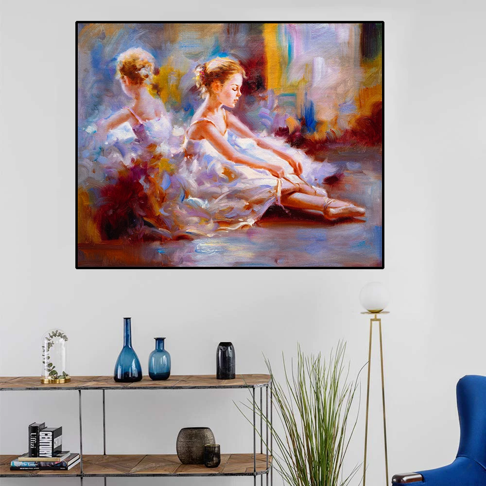Canvas Art Oil painting Ballerina girl resting Art Poster Wall Decor Colorful Modern Home Decoration For Living room Office
Canvas Art Oil painting Ballerina girl resting Art Poster Wall Decor Colorful Modern Home Decoration For Living room Office