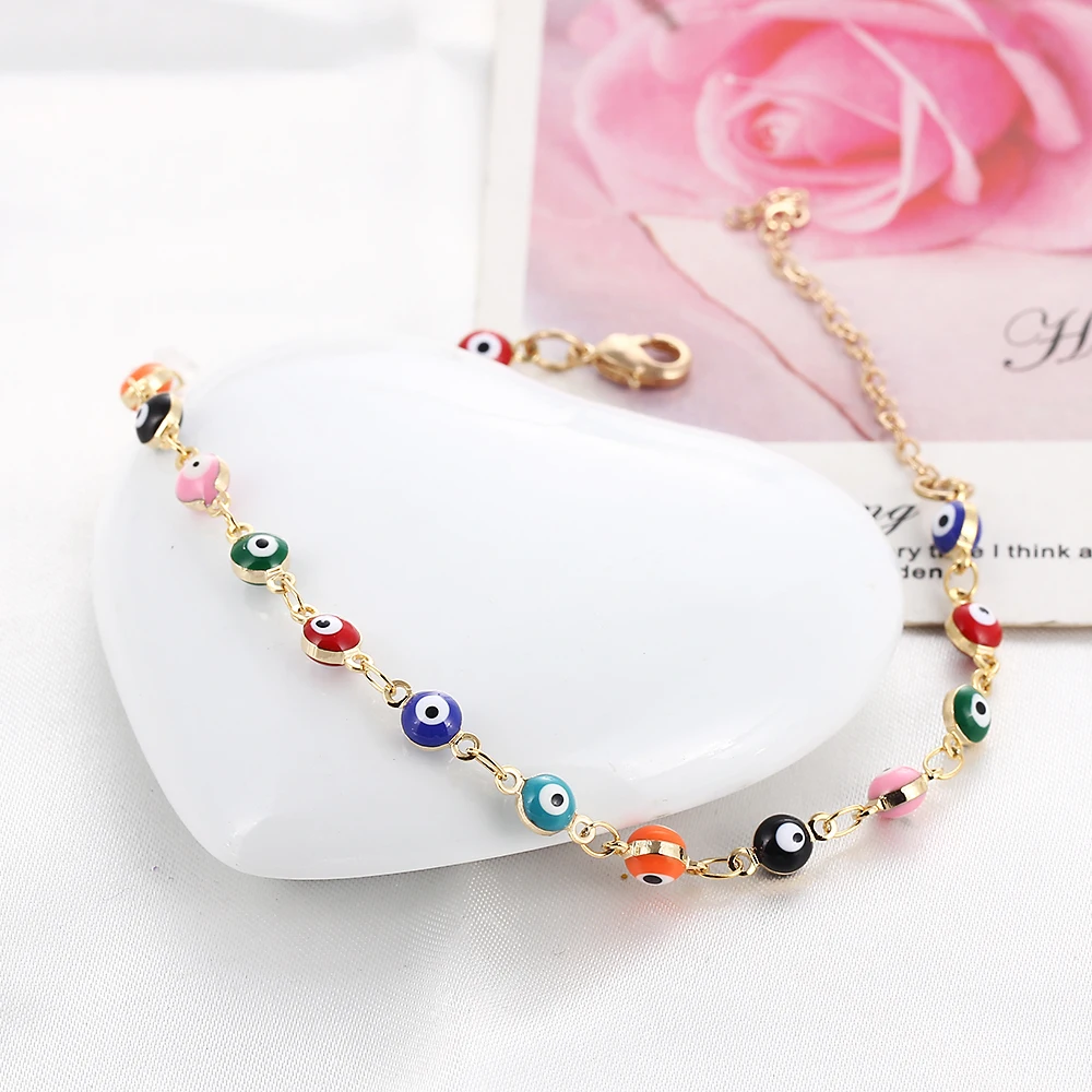 Gold Sliver Beads Turkish Eyes Bracelet For Woman Bohemian brincos Bracelet & Bangle 2019 Charm Party pulseira masculina 
Gold Sliver Beads Turkish Eyes Bracelet For Woman Bohemian brincos Bracelet & Bangle 2019 Charm Party pulseira masculina