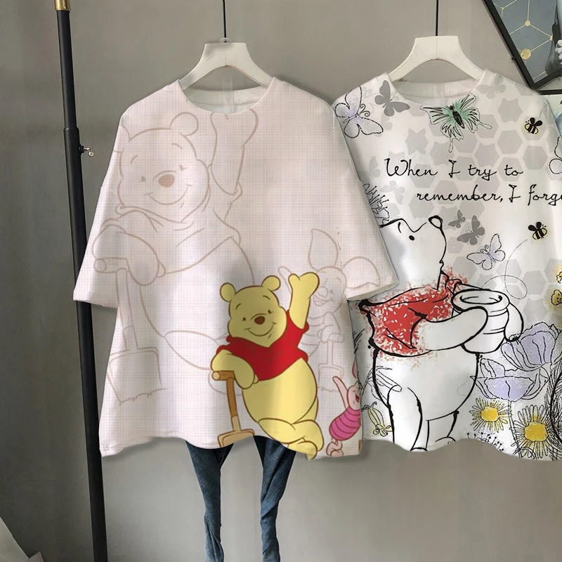 Женская футболка с 3D-принтом Винни-Пуха в стиле Харадзюку лето 2021 - купить по