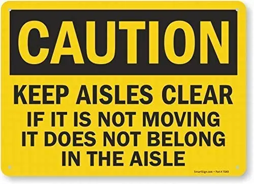 Metal Sign Outdoor Warning Sign Keep Aisles Clean Restaurant Indoor Outdoor Wall Decoration Vintage Metal Sign 12x8 Inches
Metal Sign Outdoor Warning Sign Keep Aisles Clean Restaurant Indoor Outdoor Wall Decoration Vintage Metal Sign 12x8 Inches