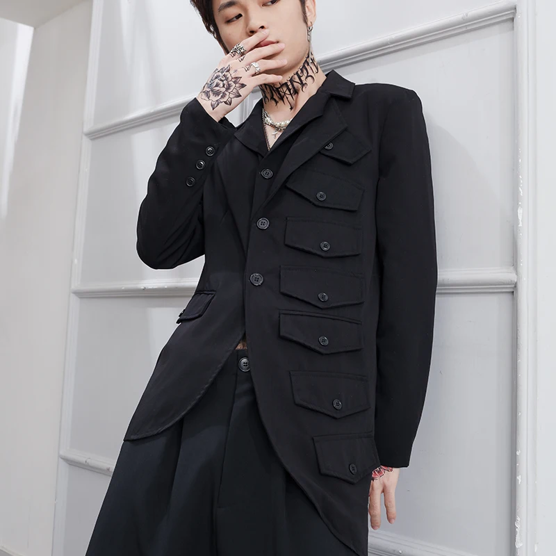 Blazers Men Suits New Yamamoto Style Jacket Splicing Self-cultivation Irregular Asymmetric Personalit 2022 Spring And Summer
Blazers Men Suits New Yamamoto Style Jacket Splicing Self-cultivation Irregular Asymmetric Personalit 2022 Spring And Summer