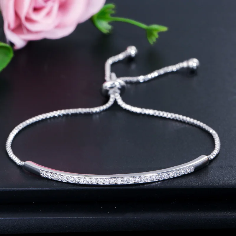 Adjustable Bracelet Bangle for Women Captivate Bar Slider Brilliant CZ Rose Gold Color Jewelry Pulseira Feminia CB089
Adjustable Bracelet Bangle for Women Captivate Bar Slider Brilliant CZ Rose Gold Color Jewelry Pulseira Feminia CB089