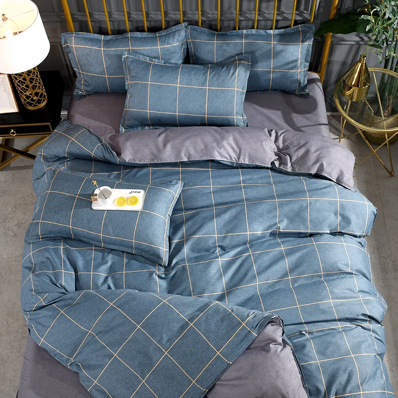 Fashion Blue Plaid Youthful Noble Home Textile Duvet Cover Bed Sheet Pillow Case Single Double Queen King For Home Bedding Set
Fashion Blue Plaid Youthful Noble Home Textile Duvet Cover Bed Sheet Pillow Case Single Double Queen King For Home Bedding Set