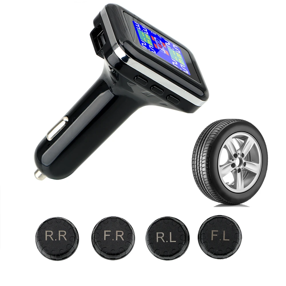 Cigarette Lighter Plug LCD Screen Display 4 External Sensors Car Tire Pressure Alarm Monitor System
Cigarette Lighter Plug LCD Screen Display 4 External Sensors Car Tire Pressure Alarm Monitor System