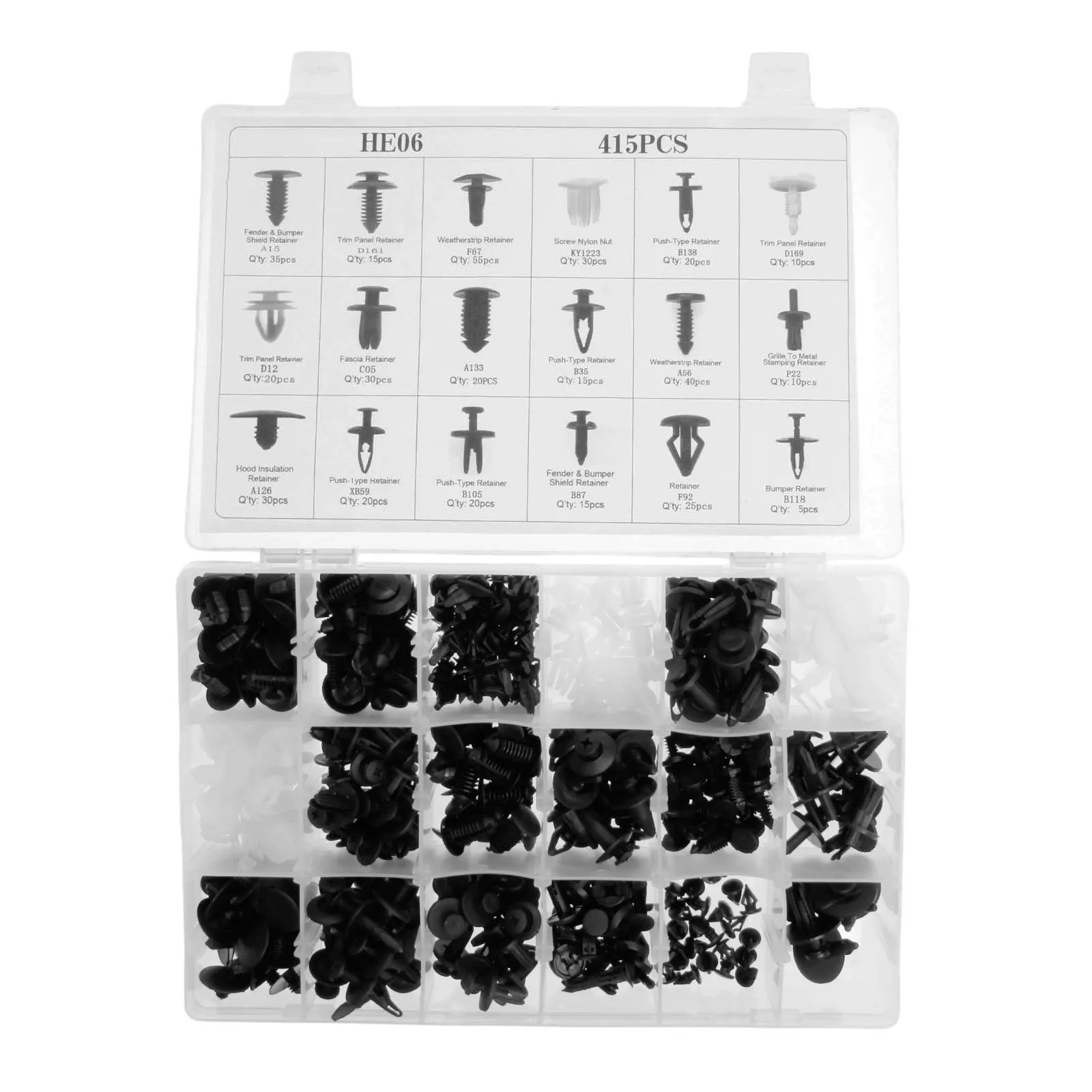 415 Pcs Black Car Fastener Clips Car Interior Push Retainer Clips Pins Bumper Trim Panel Rivet Set For Jeep Car Accessories
415 Pcs Black Car Fastener Clips Car Interior Push Retainer Clips Pins Bumper Trim Panel Rivet Set For Jeep Car Accessories