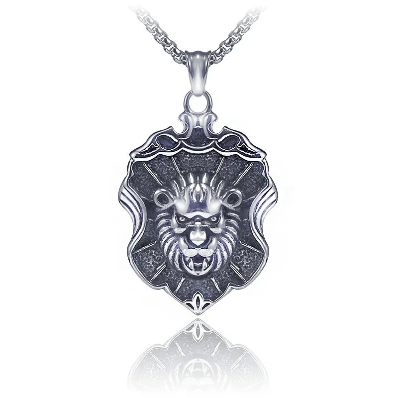 Stainless Steel Lion Pendant Necklace For Men Hip Hop Jewelry Gothic Vintage Kpop Rock Punk Necklace Jewelry
Stainless Steel Lion Pendant Necklace For Men Hip Hop Jewelry Gothic Vintage Kpop Rock Punk Necklace Jewelry