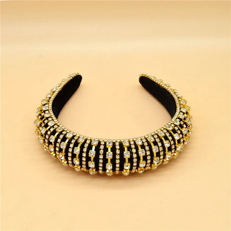 Luxury Baroque Sparkly Padded Rhinestones Headbands Full Crystal Hairbands Wide Headwear White Hair Accessories Women
Luxury Baroque Sparkly Padded Rhinestones Headbands Full Crystal Hairbands Wide Headwear White Hair Accessories Women