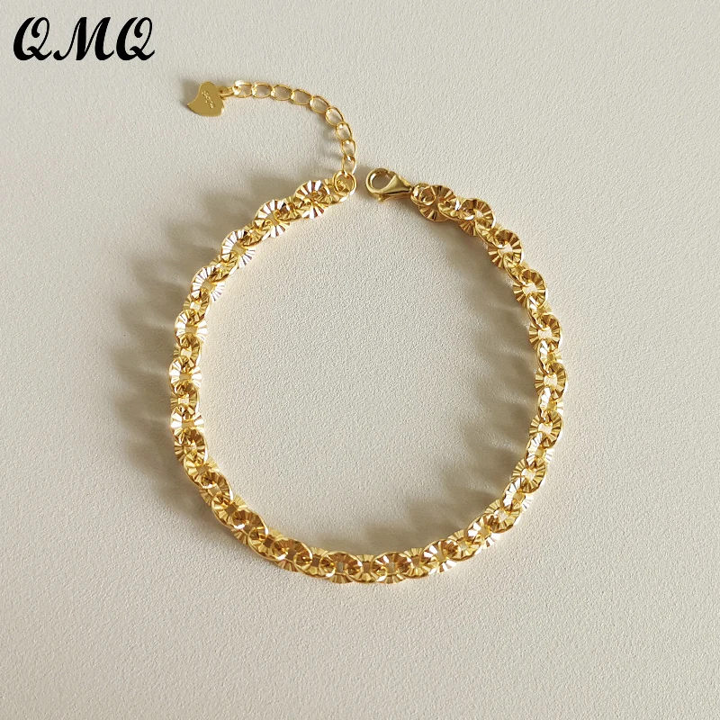 Real 925 Sterling Silver Link Chain Bracelet for Women Danity Handmade 18K Gold Plating Bracelet Lobster Clasps Jewelry Gifts
Real 925 Sterling Silver Link Chain Bracelet for Women Danity Handmade 18K Gold Plating Bracelet Lobster Clasps Jewelry Gifts