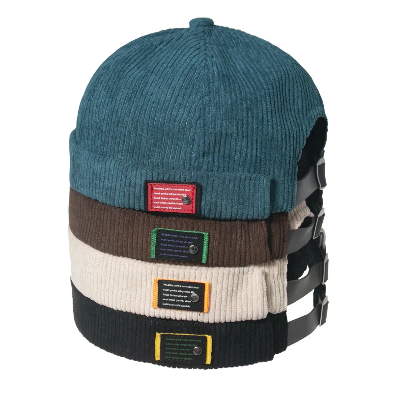 Vintage Letter Hip Hop Men Hat Corduroy Retro Skull Cap Adjustable Brimless Hat Landlord Breathable Beanie Hat Sailor Gorros
Vintage Letter Hip Hop Men Hat Corduroy Retro Skull Cap Adjustable Brimless Hat Landlord Breathable Beanie Hat Sailor Gorros