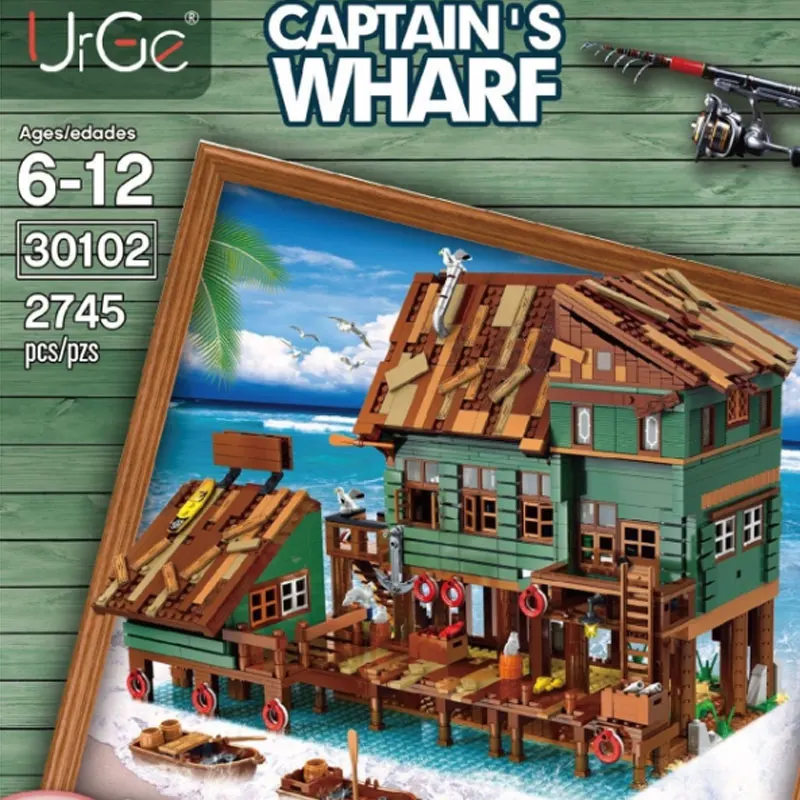 Эксперт 30102, Креативная идея, строительные блоки Captain's Wharf, кирпичи, 2745 шт., модели игрушек MOC, старый магазин рыбалки
Эксперт 30102, Креативная идея, строительные блоки Captain's Wharf, кирпичи, 2745 шт., модели игрушек MOC, старый магазин рыбалки