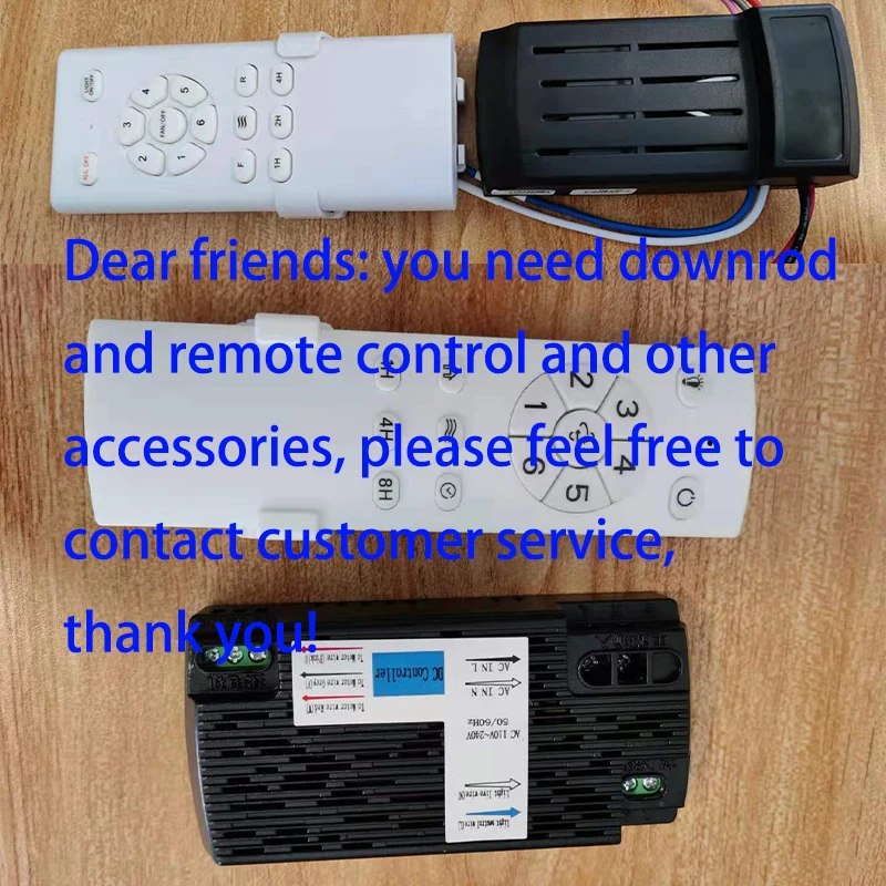 Customized ceiling fan lamp boom, extended boom and remote control and other accessories
Customized ceiling fan lamp boom, extended boom and remote control and other accessories