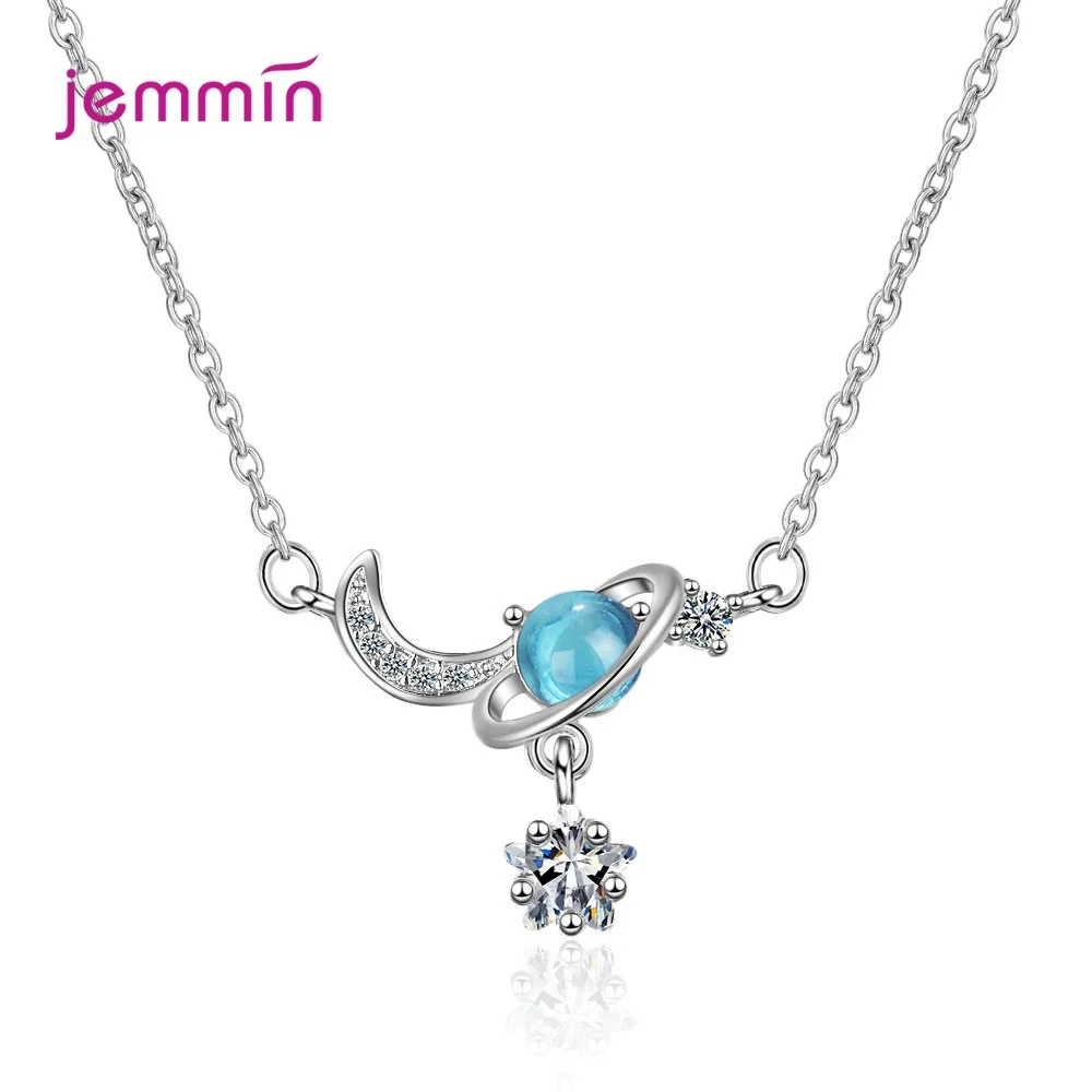 Magic Women Universe Planet Star Pendant Necklace 925 Silver Clavicle Chain Glittering Cubic AAA Zircon Crystal Necklace Jewelry
Magic Women Universe Planet Star Pendant Necklace 925 Silver Clavicle Chain Glittering Cubic AAA Zircon Crystal Necklace Jewelry