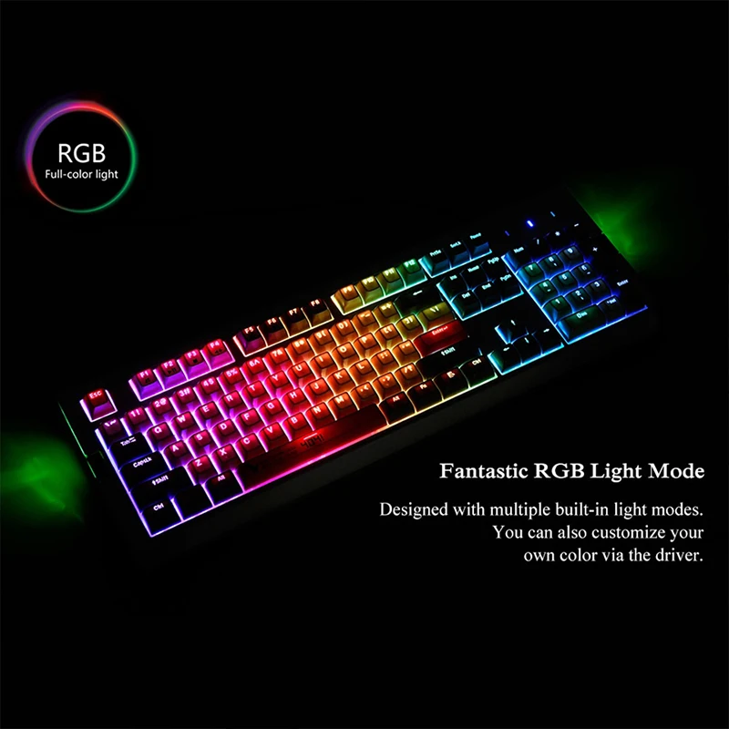 Ajazz AK510 Gaming Mechanical Keyboard 104-Key PBT Wired Keyboard RGB Backlit Black/Blue/Brown Switch Anti-ghosting Ergonomic
Ajazz AK510 Gaming Mechanical Keyboard 104-Key PBT Wired Keyboard RGB Backlit Black/Blue/Brown Switch Anti-ghosting Ergonomic