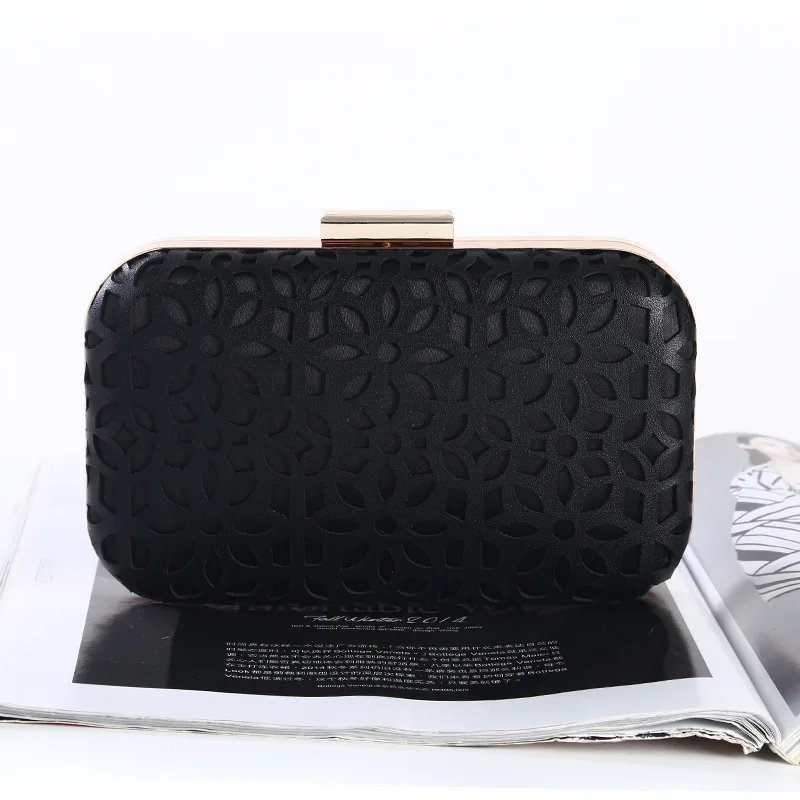 Classic Evening Bag Hollow Out Day Clutches Lady Wedding Purse PU Leather Handbags Fashion Black Evening Clutch Bags for Women 
Classic Evening Bag Hollow Out Day Clutches Lady Wedding Purse PU Leather Handbags Fashion Black Evening Clutch Bags for Women