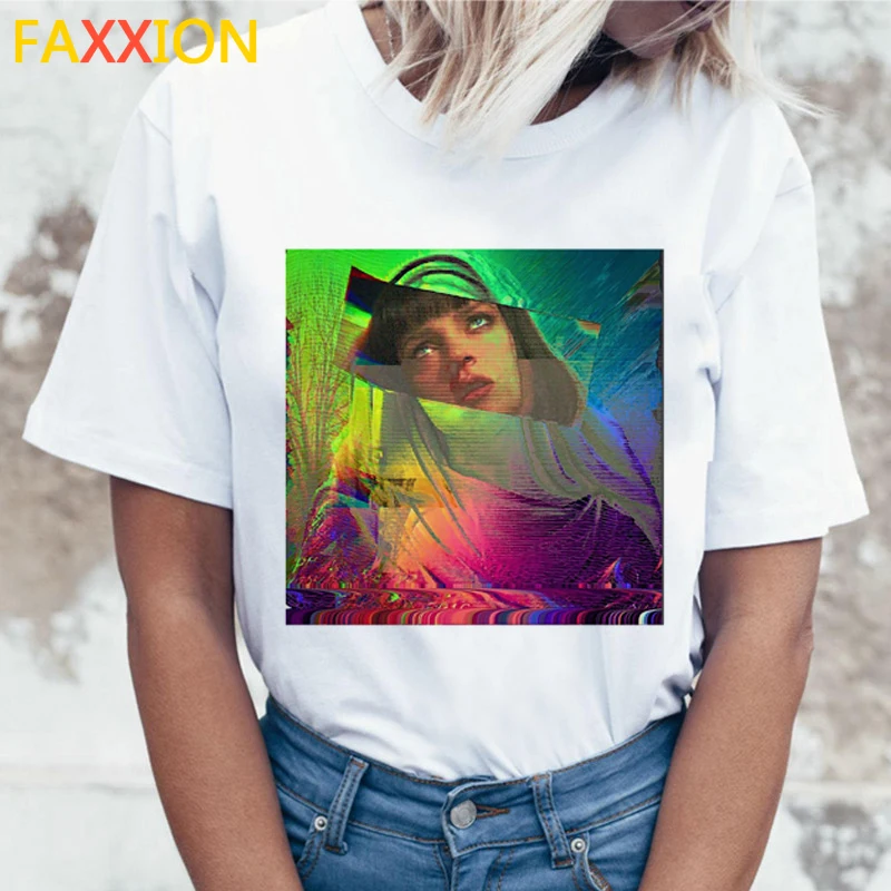 2020 Эстетическая футболка Vaporwave женская femme Ullzang Meme забавная Женская летняя с