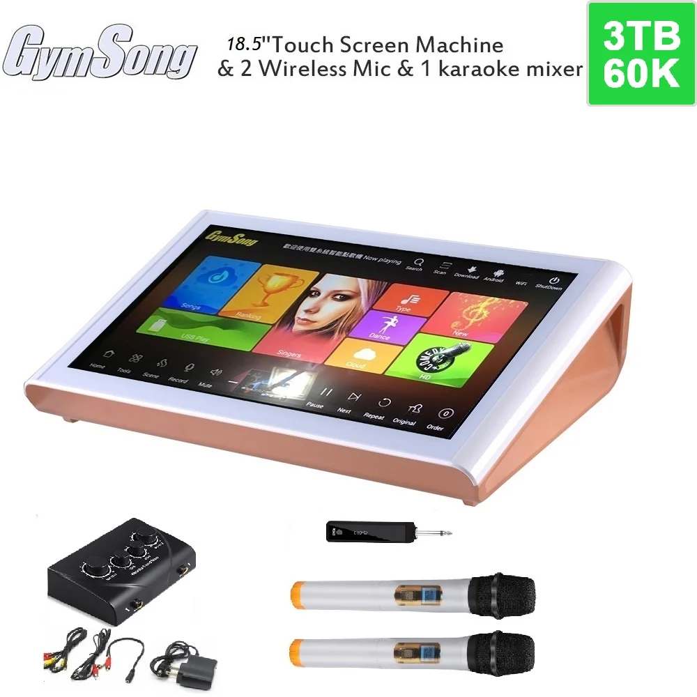 GymSong 18 5 "Android Музыкальный плеер система 3 ТБ HDD караоке машина|Караоке и