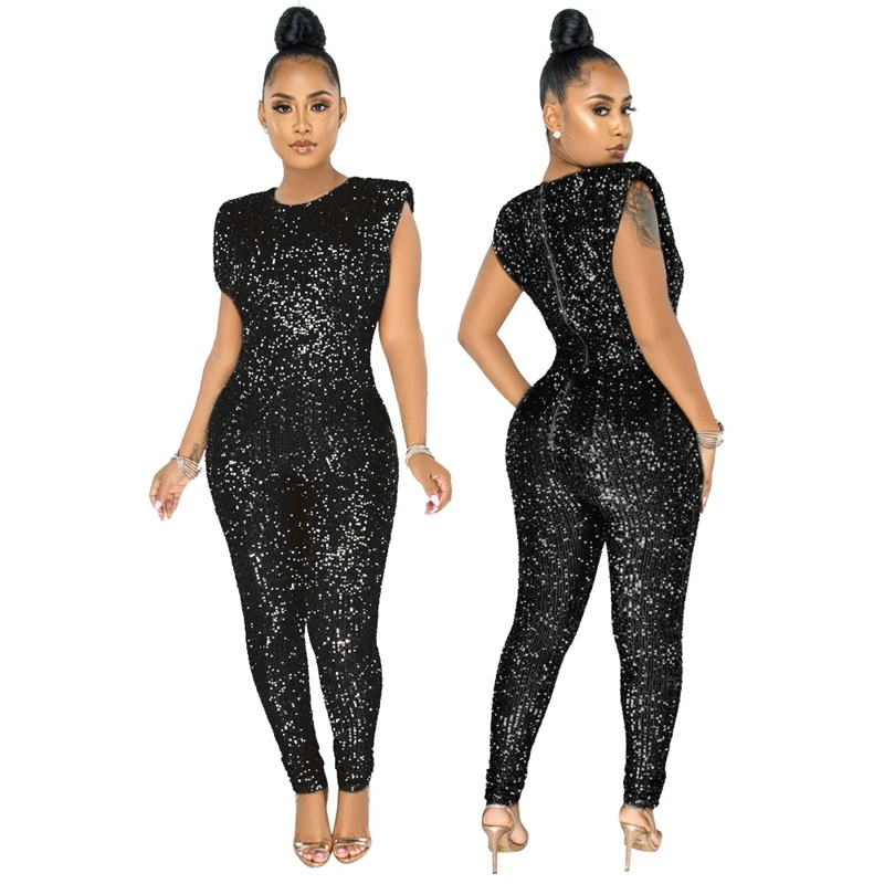 Large Plus Size Summer Nightclub Club Wear Party Rompers Sexy Skinny Bodysuits Shiny Sequins Pencil Pants Women Bodycon Jumpsuit
Large Plus Size Summer Nightclub Club Wear Party Rompers Sexy Skinny Bodysuits Shiny Sequins Pencil Pants Women Bodycon Jumpsuit