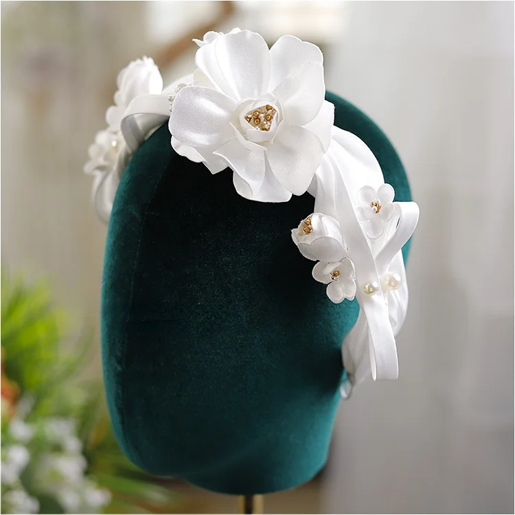 Bow Satin Texture Flower Hairbands Hoop Soft Headband Style Bride's hairbands Wedding Hair Accessories 
Bow Satin Texture Flower Hairbands Hoop Soft Headband Style Bride's hairbands Wedding Hair Accessories