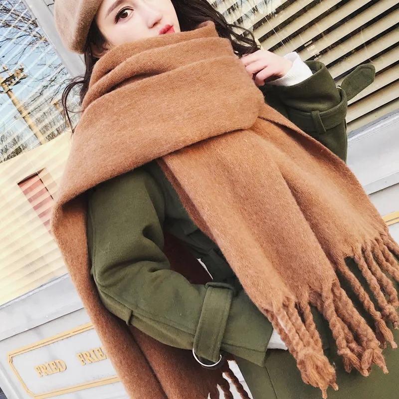 Autumn and winter boutique fashion shawl solid color thickened long scarf twist braid tassel scarf for men and women
Autumn and winter boutique fashion shawl solid color thickened long scarf twist braid tassel scarf for men and women