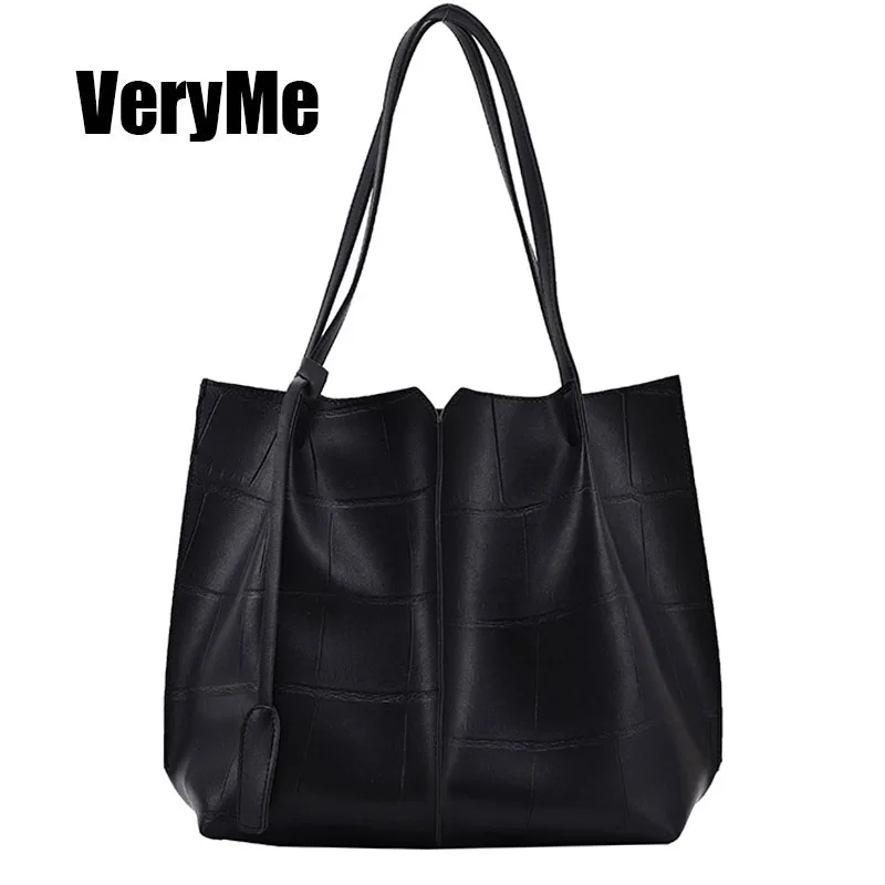 VeryMe Large Capacity Bucket Handbag Women Temperament Shoulder Fashion Lady Bag Luxury Leather Tote Female Bag Torebki Damskie
VeryMe Large Capacity Bucket Handbag Women Temperament Shoulder Fashion Lady Bag Luxury Leather Tote Female Bag Torebki Damskie