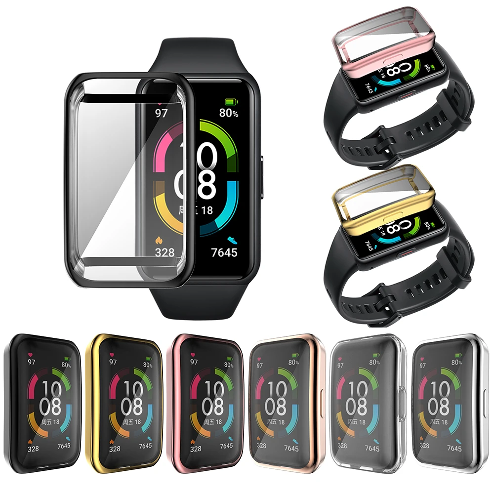 Soft Protective Cover Watch Case Full Screen For Honor Band 6 Huawei Band 6 TPU Protector Shell Bumper Plated Cases Accessory
Soft Protective Cover Watch Case Full Screen For Honor Band 6 Huawei Band 6 TPU Protector Shell Bumper Plated Cases Accessory