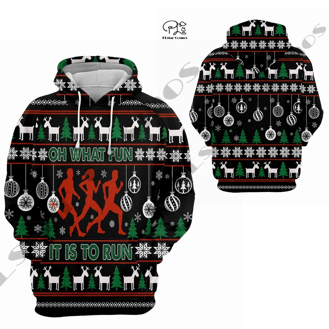 

PLstar Cosmos 3Dprinted Newest Christmas Runner Sport Gift Xmas Harajuku Streetwear Funny Unique Unisex Hoodies/Sweatshirt/Zip 5