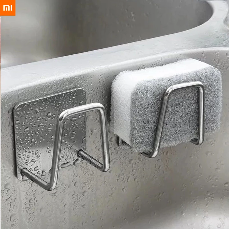 xiaomi mijia Kitchen Stainless Steel Sink Sponges Holder Self Adhesive Drain Drying Rack Kitchen Wall Hooks Storage Organizer
xiaomi mijia Kitchen Stainless Steel Sink Sponges Holder Self Adhesive Drain Drying Rack Kitchen Wall Hooks Storage Organizer