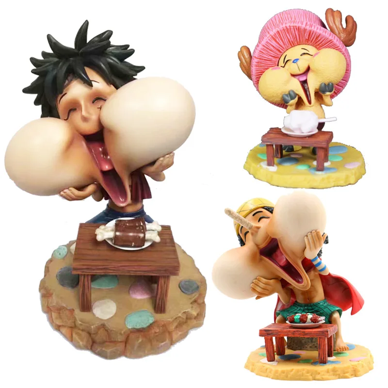 

Anime One Piece Action Figures GK Laughing Monkey D. Luffy Tony Tony Chopper Usopp PVC Collection Model Toys with Retail Box