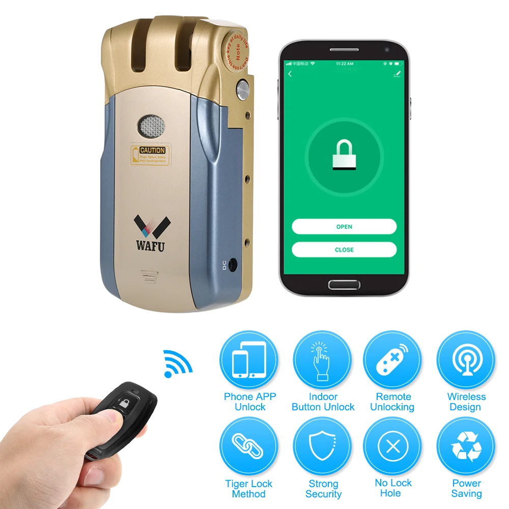 WAFU HF 018W WiFi электронный автоматизированный замок пульт дистанционного управления