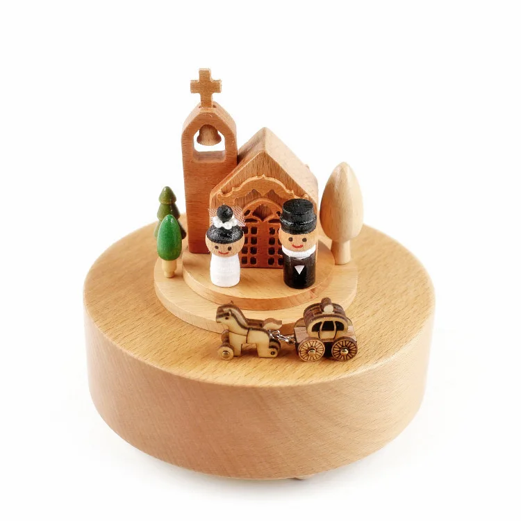Wedding gift solid wood music box music bell music box Wedding Church songs meet wood music box
Wedding gift solid wood music box music bell music box Wedding Church songs meet wood music box