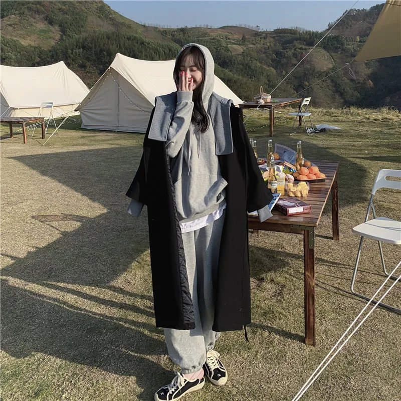 Large Size Trench Women Female Windbreaker Hooded Cape Woman Clothes Long Trench Coat Loose Plus Size Outwear Duster Coat
Large Size Trench Women Female Windbreaker Hooded Cape Woman Clothes Long Trench Coat Loose Plus Size Outwear Duster Coat
