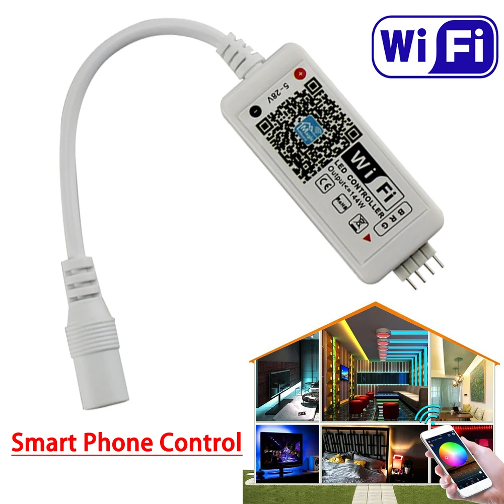 Мини-контроллер DC5-28V с регулируемой яркостью Wi-Fi, беспроводной одноцветный светодиодный контроллер для светодиодной ленсветильник RGB 5050, по...
Мини-контроллер DC5-28V с регулируемой яркостью Wi-Fi, беспроводной одноцветный светодиодный контроллер для светодиодной ленсветильник RGB 5050, по...