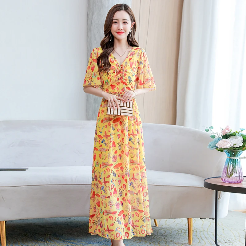 Houthion Women's Oversized Dresses Chiffon Plus Size Loose Dress Summer New Fashion Bosmia Floral Print A-LINE Knee-Length
Houthion Women's Oversized Dresses Chiffon Plus Size Loose Dress Summer New Fashion Bosmia Floral Print A-LINE Knee-Length