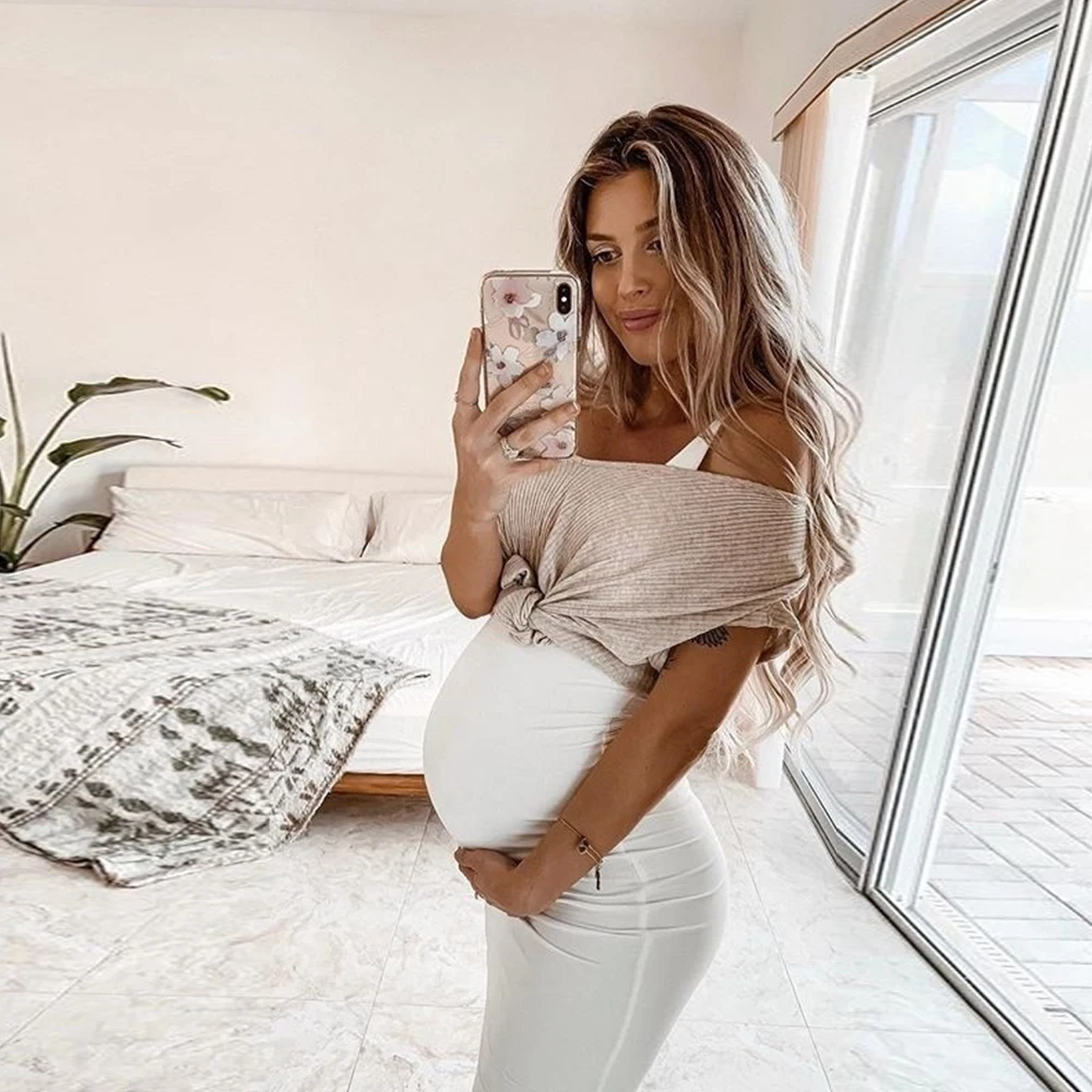 Women Sexy Maternity Dresses Sheath Causal Round Neck Sleeveless Solid Photography Props Dress Knee-Length Bodycon Dresses D30
Women Sexy Maternity Dresses Sheath Causal Round Neck Sleeveless Solid Photography Props Dress Knee-Length Bodycon Dresses D30