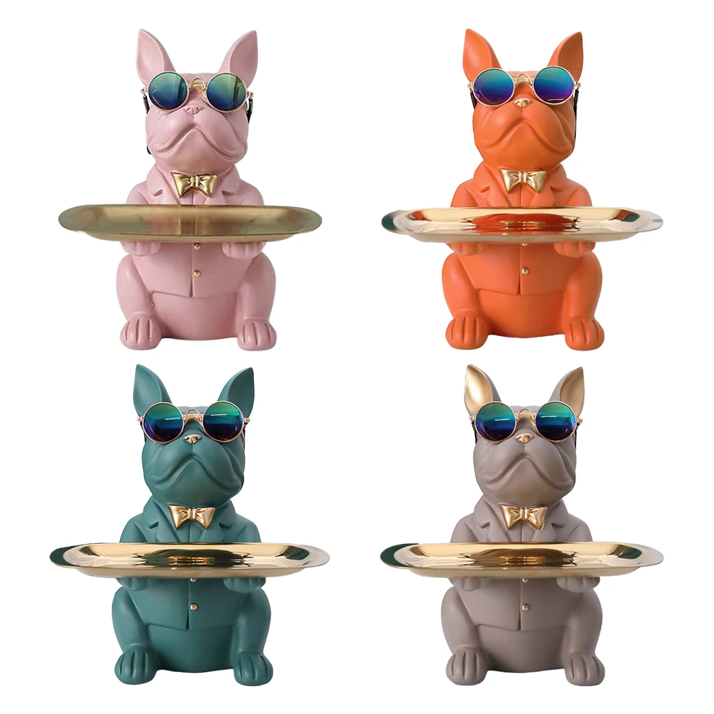Chic Resin Bulldog Statue Figrines Candy Chocolate Trinkets Keys Storage Holder Tray Organizer Coffee Table Centerpiece Decor
Chic Resin Bulldog Statue Figrines Candy Chocolate Trinkets Keys Storage Holder Tray Organizer Coffee Table Centerpiece Decor